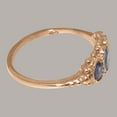 thumbnail image 4 of LBG British Made 18k Rose Gold Natural Sapphire Womens Anniversary Ring - 33 size options - Size 6.5, 4 of 6