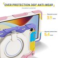 thumbnail image 3 of FJLBDE Case for Xiaomi Redmi Pad 2/Pad 2 SE 9.7 Inch with 360 Kickstand, Shoulder Strap Carrying Protective Cover, Multicolor Pink, 3 of 6
