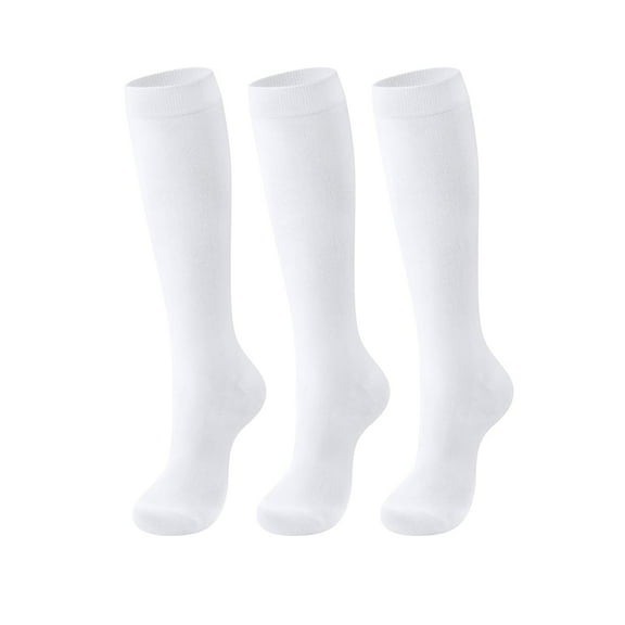 Women's Soft Knee-High Dress Socks, Combed Cotton with Comfortable Elastic Cuff, 3-Pair Pack