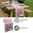 thumbnail image 5 of Valentine's Day Table Runner - 60 Inch Long, Kitchen Dining Table Runner Dresser Scarves, Cartoon Love Rose Floral Pink Romantic Farmhouse Decor for Coffee Tables Wedding Party Banquet, 5 of 8
