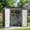 6' x 8'-Dark Gray, variant on Asofer 8'x6' Metal Outdoor Storage Shed, Galvanized Steel Tool Shed with Lockable Double Doors for Patio & Backyard, Drak Gray