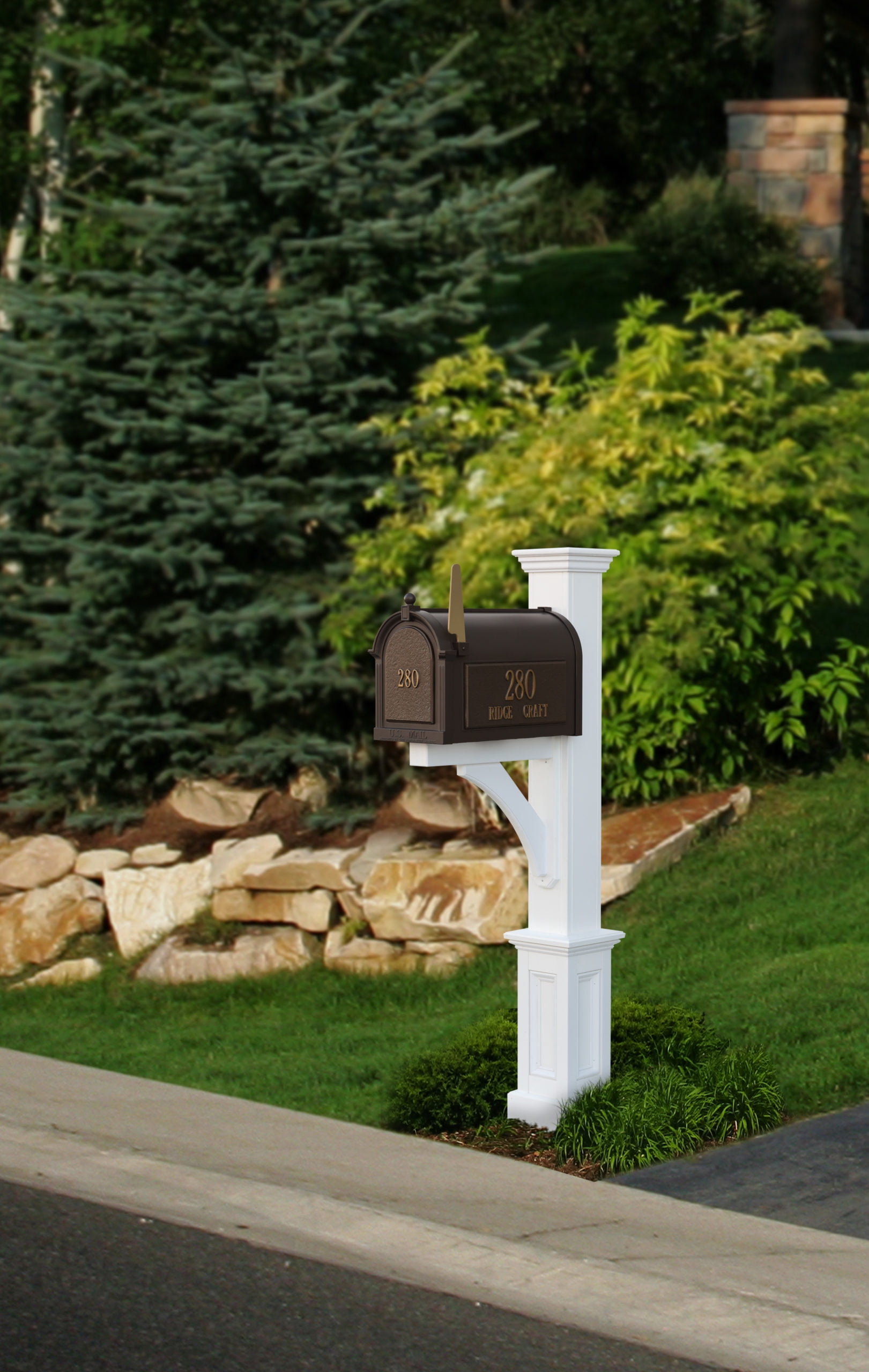 YardCraft Whitehall Bronzed Aluminum Mailbox (Bronze)