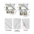 thumbnail image 5 of Grey Marble Swag Kitchen Curtains Sets for Windows 24 Inch Length, Modern Abstract Gold Ombre Aesthetic Art Short Window Curtain Panels Swags Valances and Tiers 3 Piece Set for Cafe/Dining Room, 5 of 5