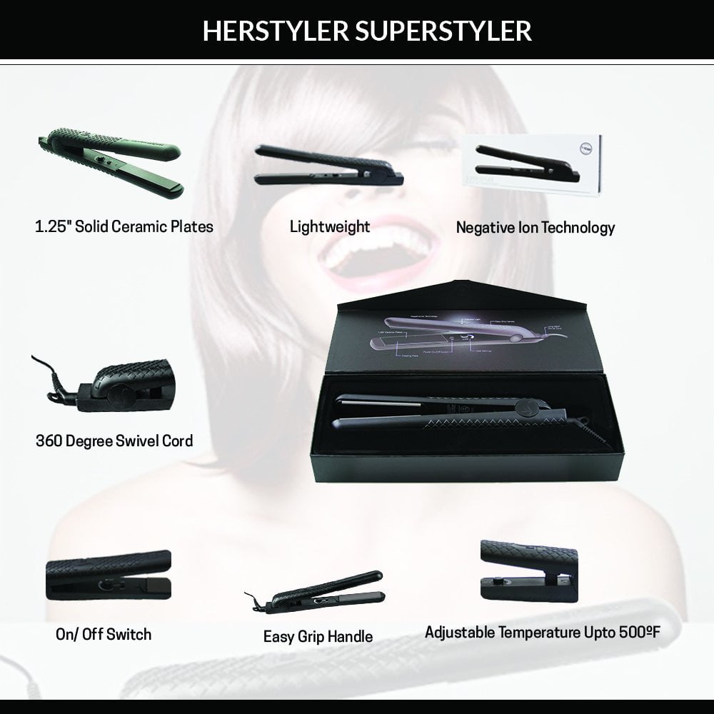 super styler black 1.25 straightener