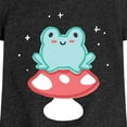 thumbnail image 3 of Instant Message - Frog On Mushroom - Toddler And Youth Girls Short Sleeve Graphic T-Shirt, 3 of 6