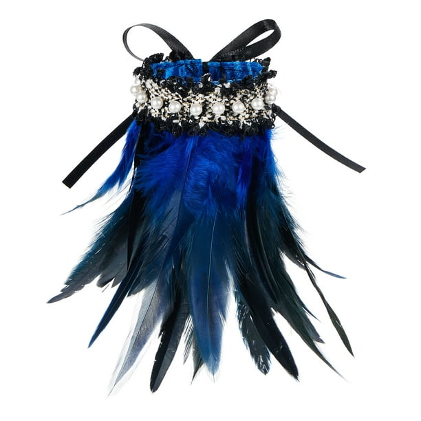Lucakuins - Muñequeras de plumas, pulseras de plumas, pulsera para mujer, disfraz de Halloween, cosplay Lucakuins moda