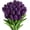Purple, variant on 10pcs Artificial Tulip Flowers, Real Touch Fake Flowers Bulk for Mothers Day Home Office Centerpiece Indoor Outdoors Spring Easter Decorations