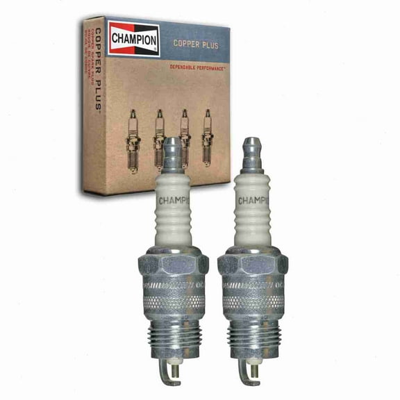 2 pc Champion 130 Copper Plus Spark Plugs for 41-604 BSF44C DR10GC0 RF14LC WR4-1 Ignition Wire Secondary Fits select: 1987-1996 FORD F150, 1987-1996 FORD ECONOLINE