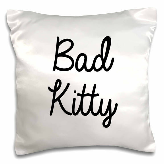 3drose, Bad Kitty, 16x16 inch Pillow Case