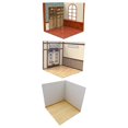 thumbnail image 1 of HILABEE 3pcs 1/12 Scale Backdrop Organizer Display Collections Action Figures Dolls, 1 of 9