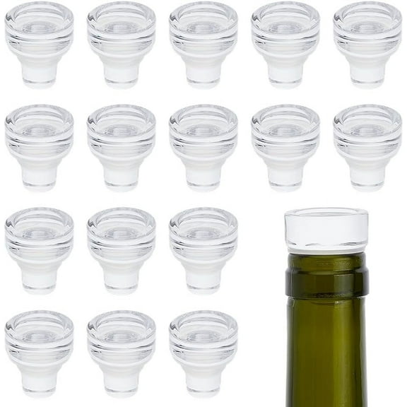 Glass Bottle Stoppers for Wine Bottle Clear 32x15~29mm