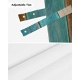 thumbnail image 7 of Tie Up Valance Curtain for Kitchen, Nautical Anchor on Wood Board Rod Pocket Short Curtains Adjustable Tie-Up Shade Valances, Farm Teal Brown Wood Window Treatment for Bathroom Living Room Bedroom, 7 of 7