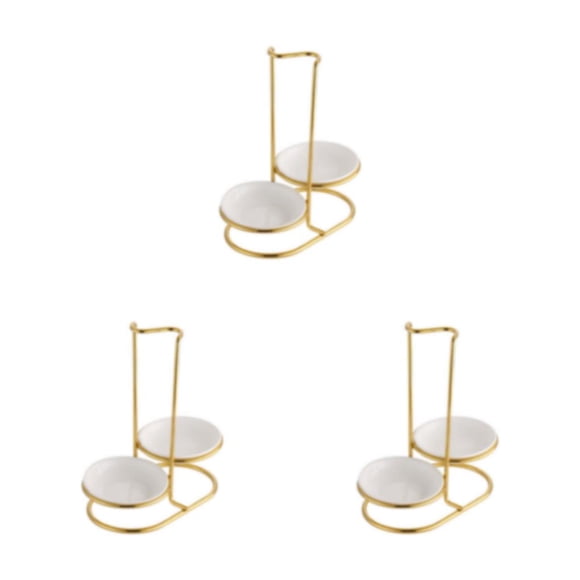 Wosthever Soporte para reposacucharas con estante para cuencos, organizador de utensilios de cocina, palillos dorados verticales, soporte para Type1 NO1