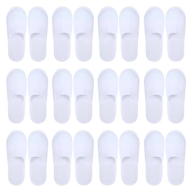 20 Pares de Pantuflas Desechables con Punta Cerrada para Mujeres y Hombres Pantuflas Desechables Antideslizantes de Felpa Cepillada Ultrafinas para Hotel y Hogar