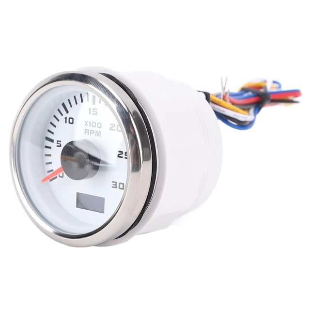 52mm Digital Tachometer, 0 to 3000 RPM Speedometer with 7 Color Backlight and Hourmeter, Auto Tachometer Gauge Meter Universal for Cars Trucks Tractors RVs Boats
