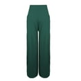 thumbnail image 4 of Bovemsi Lounge Pants Women Solid Loose Relaxed High Waist Pocket Wide Leg Pants Hiking Pants, 4 of 5