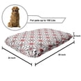 thumbnail image 2 of Geometric Pet Bed, Trippy Flower with Shapes in New Modern Image, Chew Resistant Pad for Dogs and Cats Cushion with Removable Cover, 24" x 39", Red Black White, by Ambesonne, 2 of 4