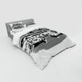 thumbnail image 3 of Ambesonne Black White Bedding Set 3 Pcs, Nostalgic Retro Car, Twin, Black White, 3 of 3