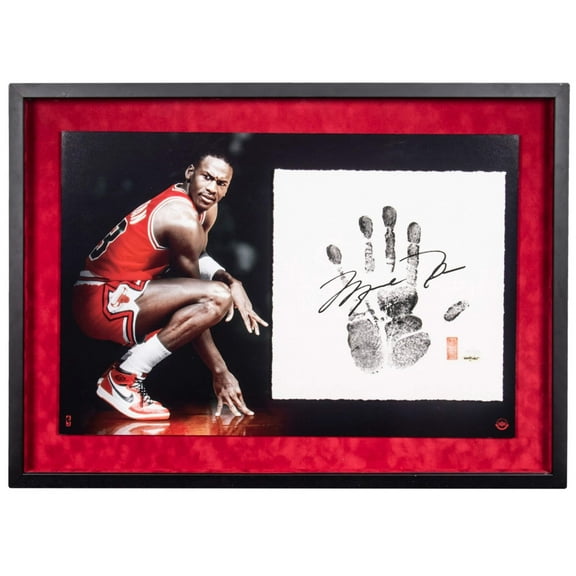 Michael Jordan Signed Tegata Handprint Framed Display UDA Upper Deck COA