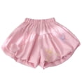 thumbnail image 7 of Amidoa Elastic Waist Girl Shorts Solid Color Casual Lightweight Summer Shorts,Pink,2-3Years, 7 of 7