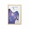 thumbnail image 1 of Celestial Wall Art with Frame, Zodiac Capricorn Name Sign with Woman and Constellation Print, Printed Fabric Poster for Bathroom Living Room, 23" x 35", Violet and Multicolor, by Ambesonne, 1 of 2