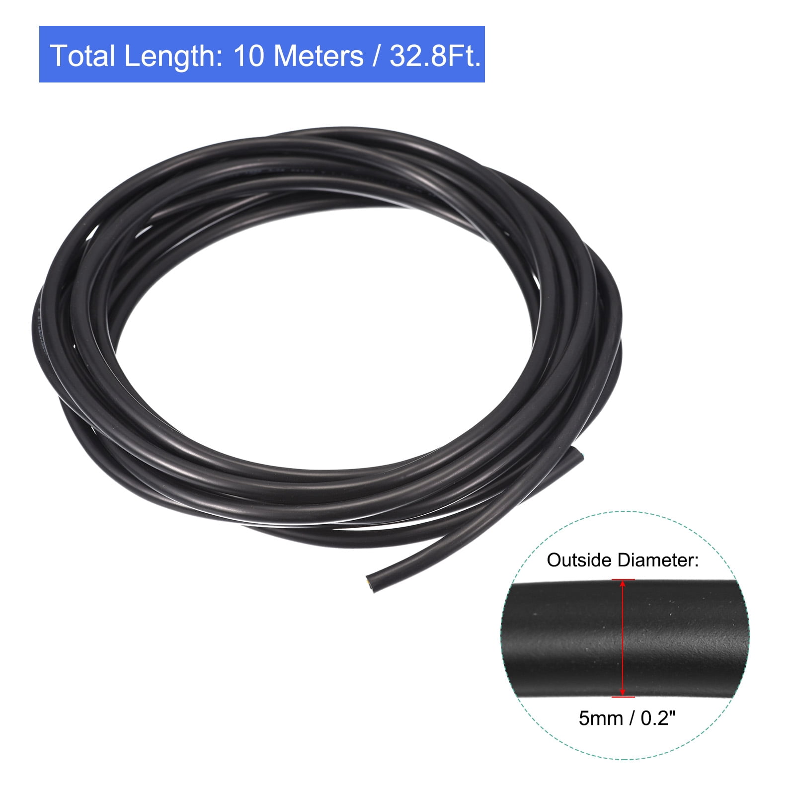 Uxcell 24AWG Electrical Wire 5 Conductors UL2464 Tinned Copper 32.8Ft Low Voltage Case Flexible Extension Power Cord