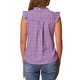 thumbnail image 3 of TOP Gingham INSPIRADOR CHIC para Camisa con Volantes de Mujer de Manga Corta Blusa a Cuadros M Púrpura, 3 of 6