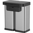 thumbnail image 3 of BENESKY 16 Gallon Touchless Trash Can and Recycle Bin, 60L Automatic Trash Can, Stainless Steel, Dual-Compartment (8 Gal each), Kitchen Recycling and Garbage, 3 of 8