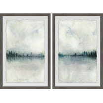 Marmont Hill Cloudy Lake Diptych, 18" x 24"