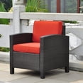 thumbnail image 1 of International Caravan Barcelona Patio Chair in Black and Spice, 1 of 3