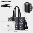 thumbnail image 5 of Teacher Tote Bag,Dark Princess Castle Pattern Teacher Utility Tote Bag,Large Work Tote Bags for Women with Multiple Pockets,Top Zipper Closure,13.8x10.6x6.7 Inch, 5 of 5
