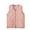 A Pink, variant on Womens Plus Size Puffer Vest Sleeveless V Neck Lightweight Button Down for Layering Fall Winter Thin Warm Inner Jacket Gilet with Pockets