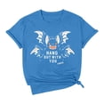 thumbnail image 1 of T-shirt à Manches Courtes Imprimé Chauve-Souris Mignon Halloween pour Femmes, 1 of 3