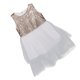 thumbnail image 1 of Vestido de niña de flores con lentejuelas doradas, lazo, espalda descubierta, vestido de fiesta, vestidos de dama de honor 110cm, 1 of 9