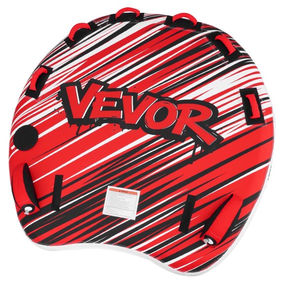 VEVOR Towable Tube for Boating, 3 Riders Inflatable Boat Tubes and Towables, 510 lbs Capacity Water Sport Towable Tube for Boat to Pull - with Fins, Full Nylon Cover, Padded Handles & Safety Valve