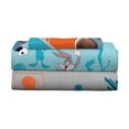 thumbnail image 6 of Space Jam Kids Twin Full Sheet Set, Blue and Gray, Warner Bros, 6 of 9
