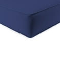 thumbnail image 3 of Jordan Manufacturing Sunbrella 46.5" x 24" Echo Midnight Blue Solid Rectangular Outdoor Deep Seat Chair Cushion Set with Welt, 3 of 9