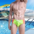 thumbnail image 5 of Aayomet Maillots de Bain pour Hommes avec Doublure de Compression Maillots de Bain de Printemps de Plage Caleçons Courts de Bain Triangulaires (Vert, G), 5 of 5