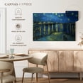 thumbnail image 5 of Elephant Stock The Starry Night Over The Rhone Wall Art - Horizontal Canvas Wall Art - Living Room Wall Decor - Nature Canvas - Gray And Blue Decor By Vincent Van Gogh - 45" x 30", 5 of 8