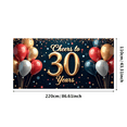 thumbnail image 3 of LUUFILx Cheers to 30 Years Party Decoration Backdrop Birthday Supplies Anniversary Banner Balloon Background Photography Prop Celebration Decor, 3 of 9