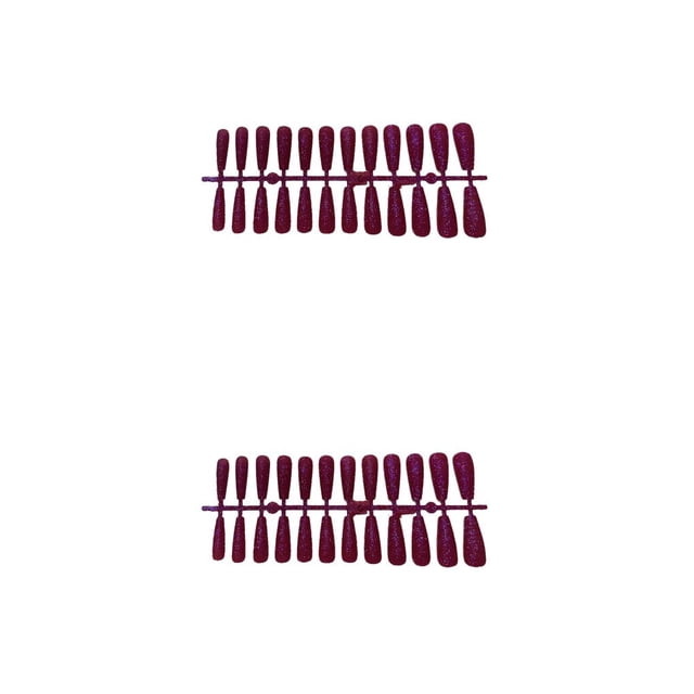 Seitruly 24 piezas de uñas postizas de cobertura completa en forma de T prensa en puntas de uñas decoración de manicura Type6 NO6 Seitruly CBP449626