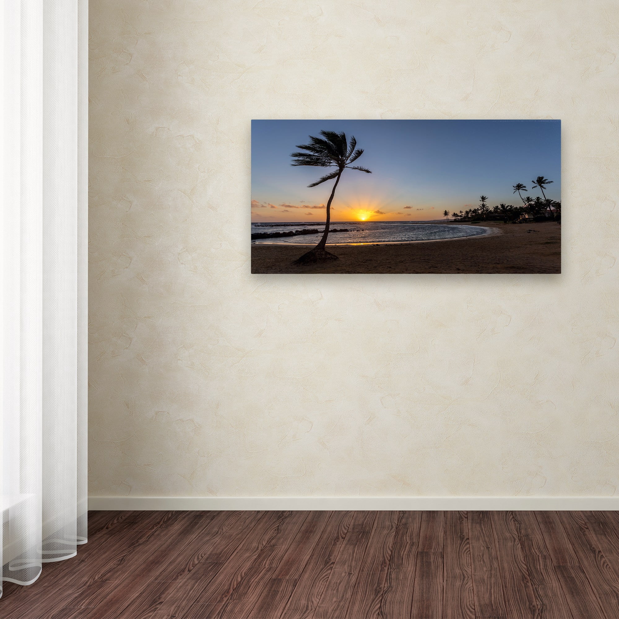 Trademark Fine Art 'Poipu Sunset' Canvas Art by Pierre Leclerc