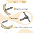 thumbnail image 3 of Uxcell Single Prong Belt Buckle, Metal Center Bar Oval Replacement Buckle for Belt Purse Making Leather Hardware Bronze/Black 1 Inch, 3 of 6