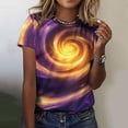 thumbnail image 2 of Tops de Manga Corta para las Mujeres Camiseta Impresa Unisex de Ajuste Suelto, Blusa Casual de Cuello Redondo para el Uso Diario de Primavera, 2 of 6