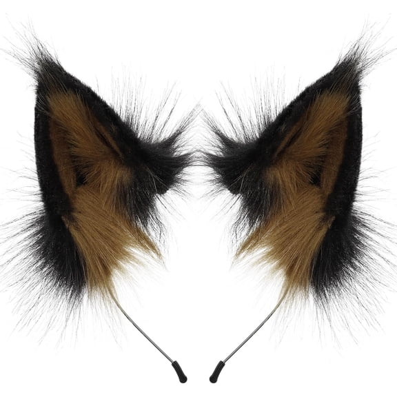 Fluffy Fox Cat Ears Headband, Cute Animal Hairband for Halloween Cosplay Party and Costume