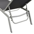 thumbnail image 4 of vidaXL Sun Loungers 2 pcs with Table Steel and Textilene Black, 4 of 5