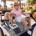 thumbnail image 3 of Golf Cart Seat Covers for 2 Seater,Vintage Plaid Microfiber Cart Seat Towel Blanket,Farmhouse Bear Deer Trees Forest Checked Absorbent Breathable NonSlip Bench Seats Protector for Golf Course 51"x31", 3 of 9