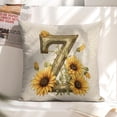 thumbnail image 6 of Monogram Letter Z Summer Sunflower Pillow Covers, Floral Decorative Initial 18x18 Inch Throw Pillows for Girls Kids Home Farmhouse Last Name Pillow Case for Sofa Couch Decor, 6 of 6