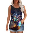 thumbnail image 2 of Sleeveless Blouses for Women Womens Tops Trendy Short Sleeve T Shirts for Women Graphic Vintage Rock Plus Size Shirts for Women 2x, 2 of 6