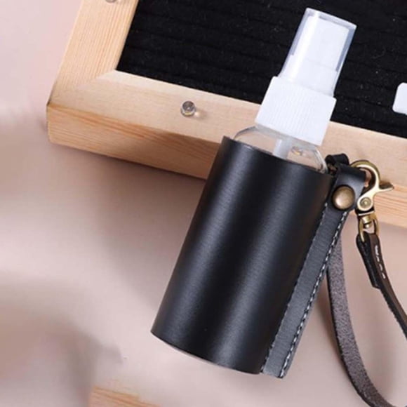 Mini botella vacía con funda con portabotellas de de mosquetón Negro shamjiam Botella vacía